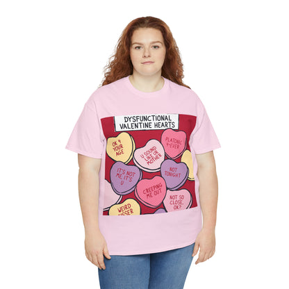 Dysfunctional Valentine's Hearts - Unisex Heavy Cotton Tee