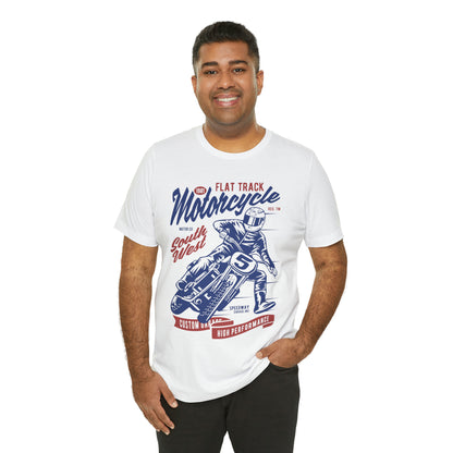 FLAT TRACK MOTORCYCLE - Unisex Jersey Short Sleeve Tee