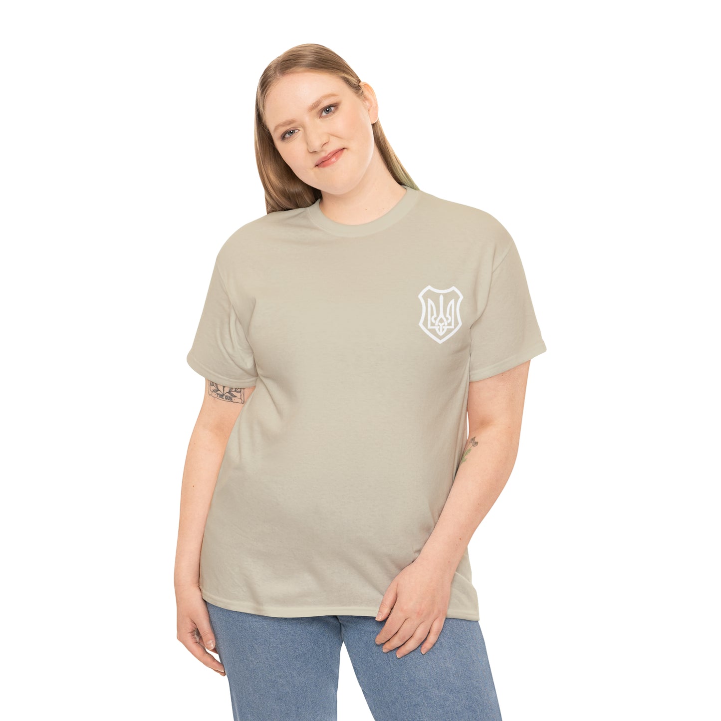 ICONIC UKRAINIAN TRIDENT T-SHIRT version 2 - Unisex Heavy Cotton Tee - AUS