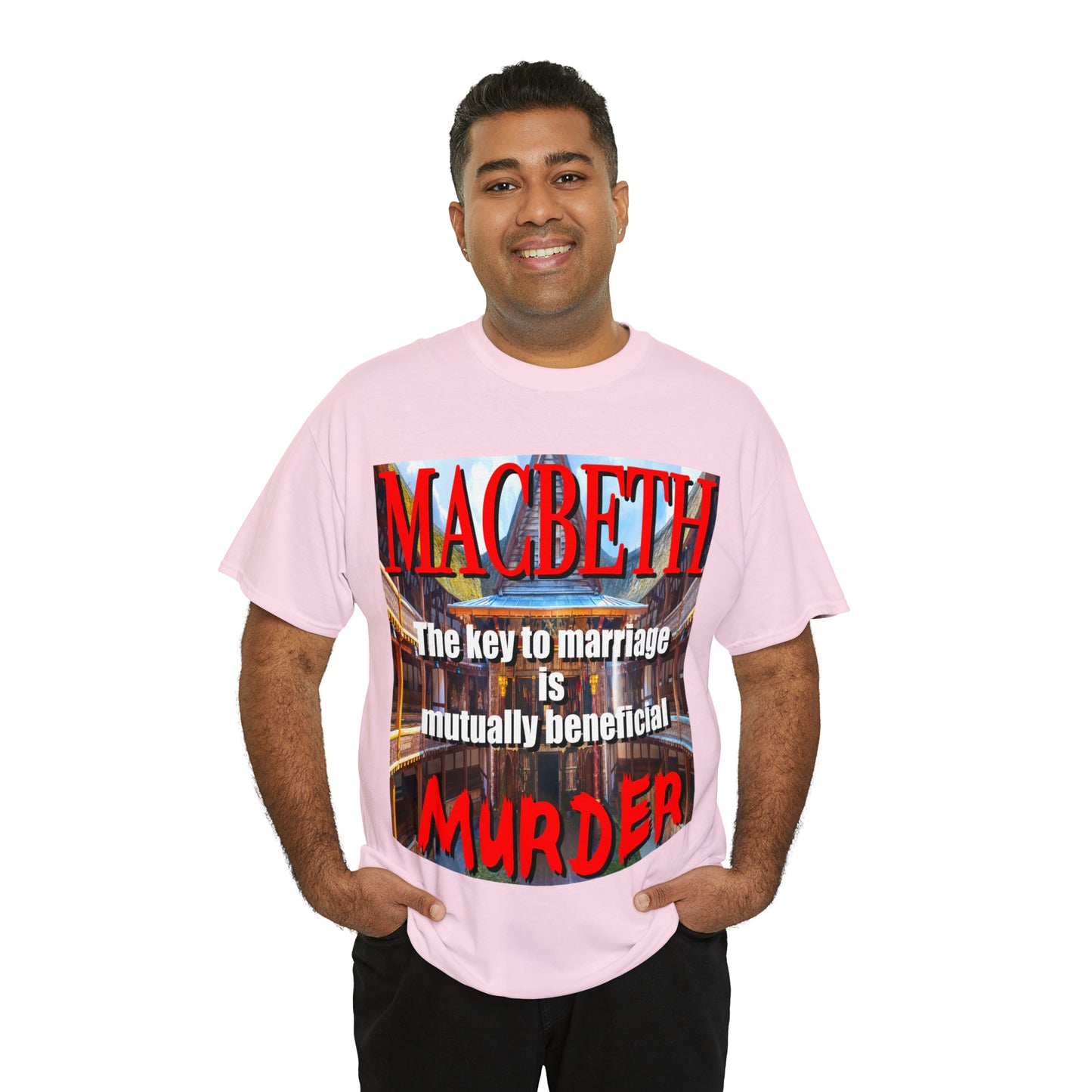 MACBETH the key to marriage is...- Unisex Heavy Cotton Tee