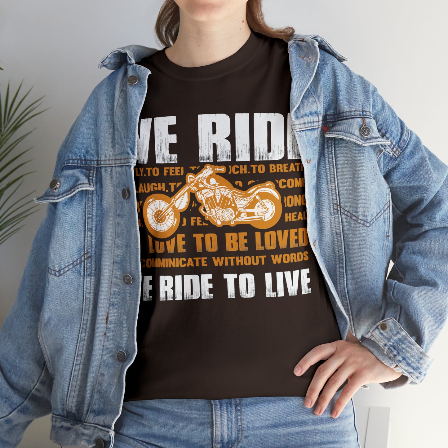 WE RIDE TO LIVE - Unisex Heavy Cotton Tee - USA