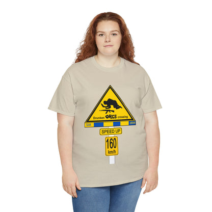 DRU**** ORCS CROSSING UKRAINE SUPPORTER T-SHIRT - Unisex Heavy Cotton Tee - AUS