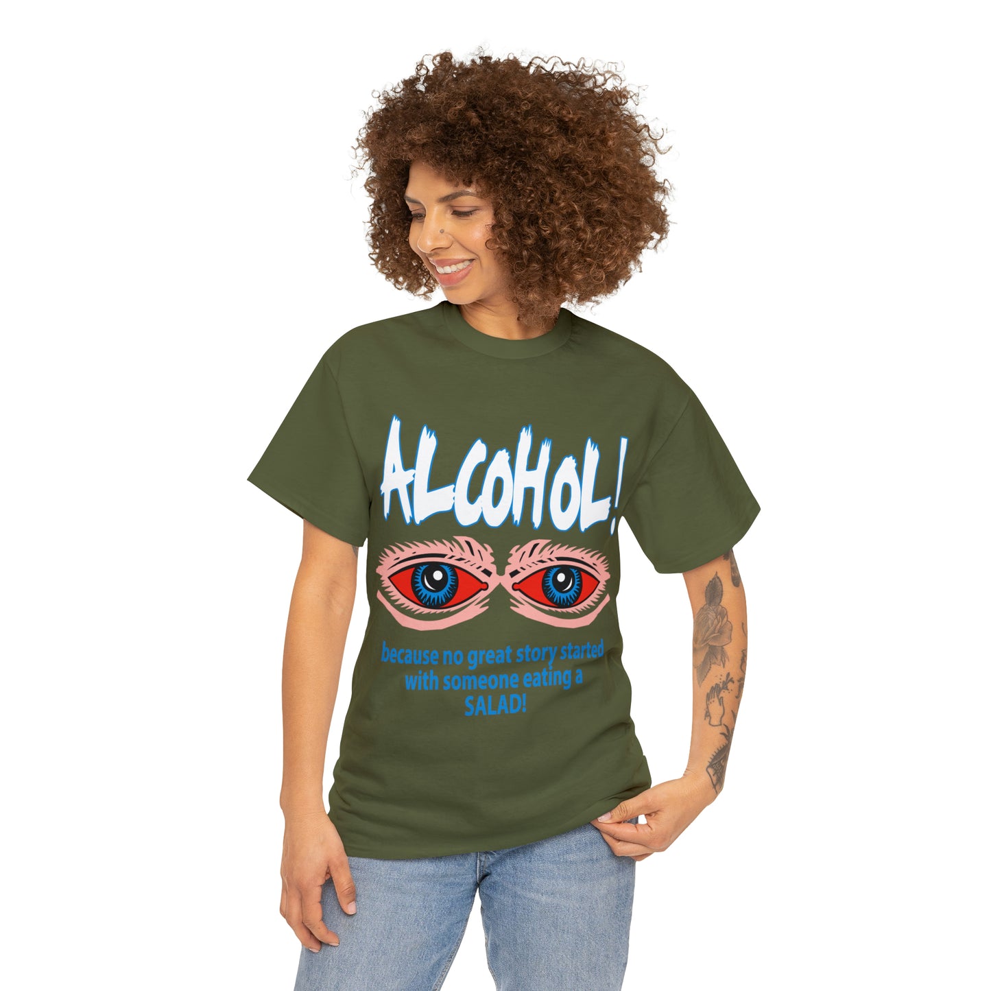 "ALC****" vs Salad  - Funny Shirt - Unisex Heavy Cotton Tee - USA