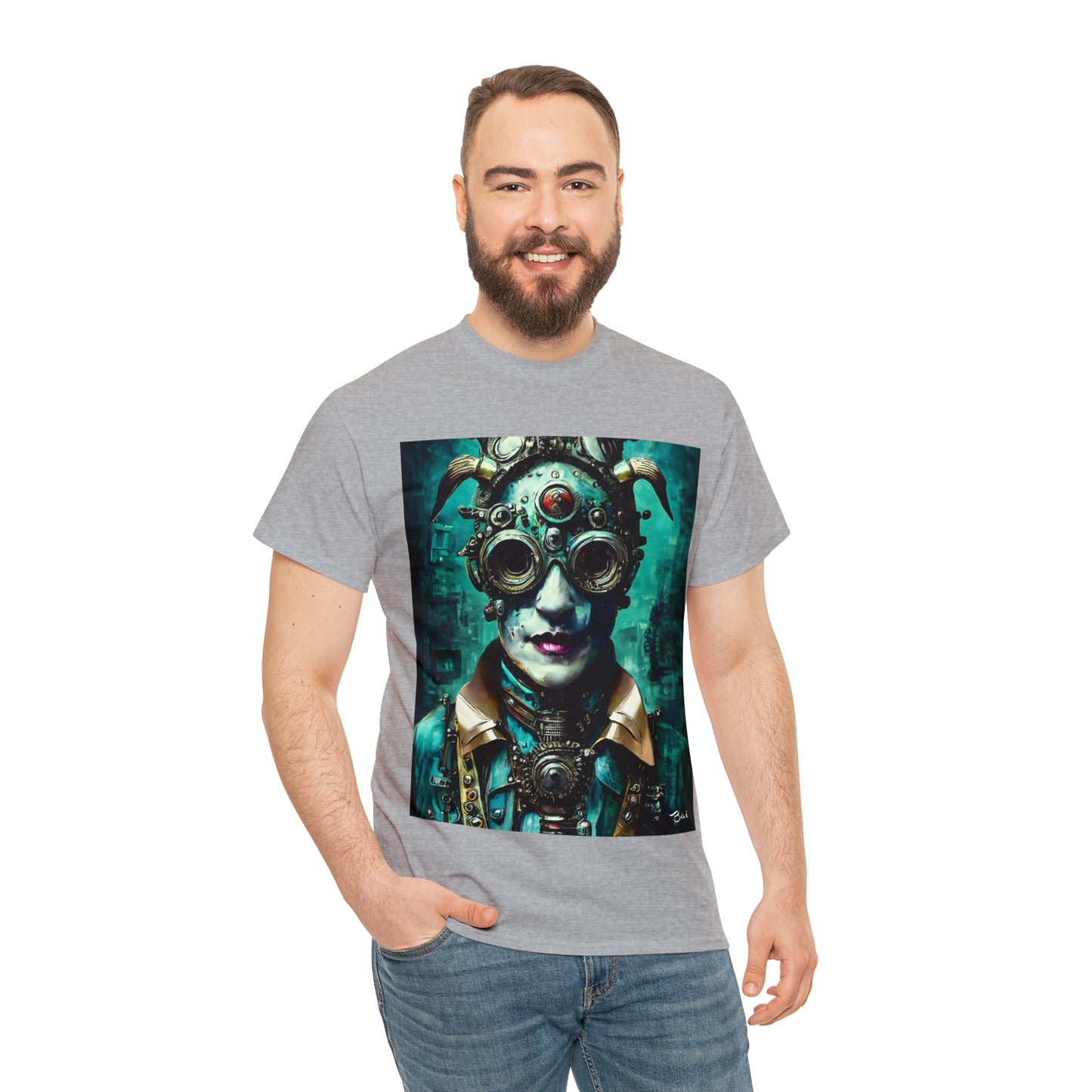 CYBER-STEAMPUNK LORD - Airt on a Shirt  - Unisex Heavy Cotton Tee - AUS