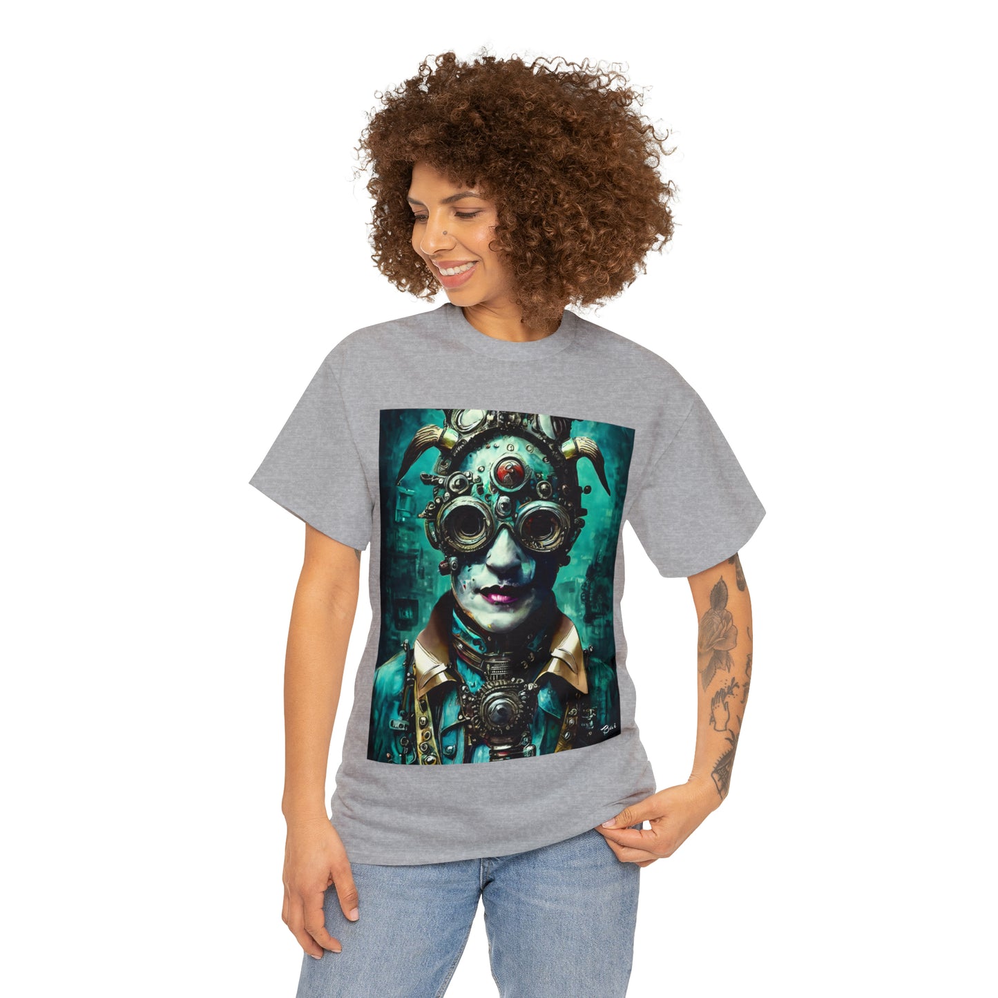 CYBER-STEAMPUNK LORD - Airt on a Shirt  - Unisex Heavy Cotton Tee - AUS