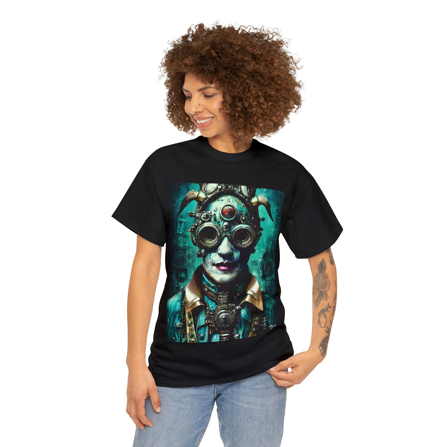 CYBER-STEAMPUNK LORD - Airt on a Shirt  - Unisex Heavy Cotton Tee - AUS