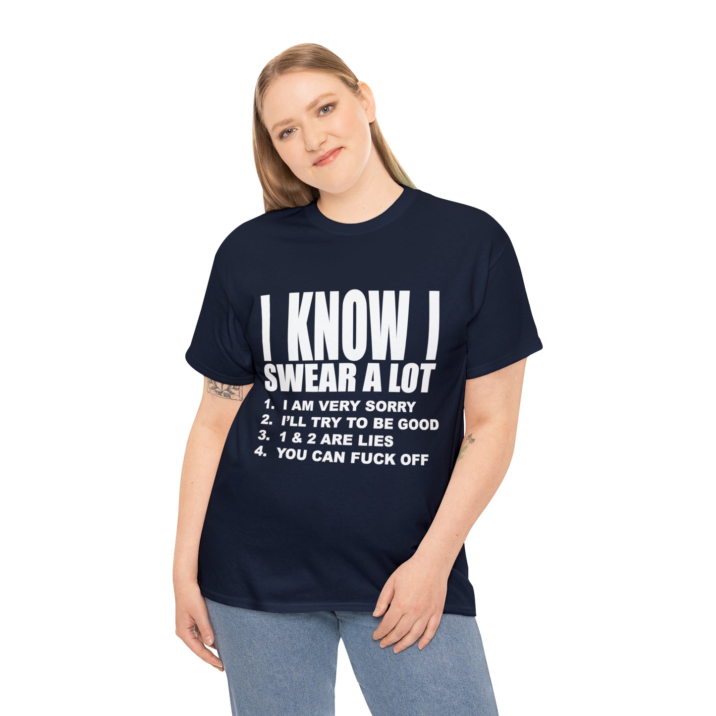 I KNOW I SWEAR A LOT (r*** version) - Unisex Heavy Cotton Tee - AUS