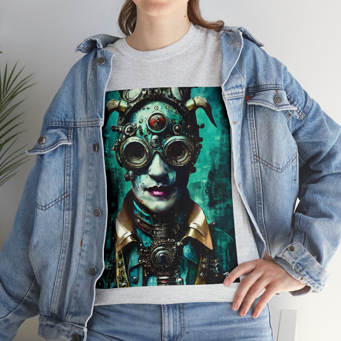 CYBER-STEAMPUNK LORD - Airt on a Shirt  - Unisex Heavy Cotton Tee - AUS