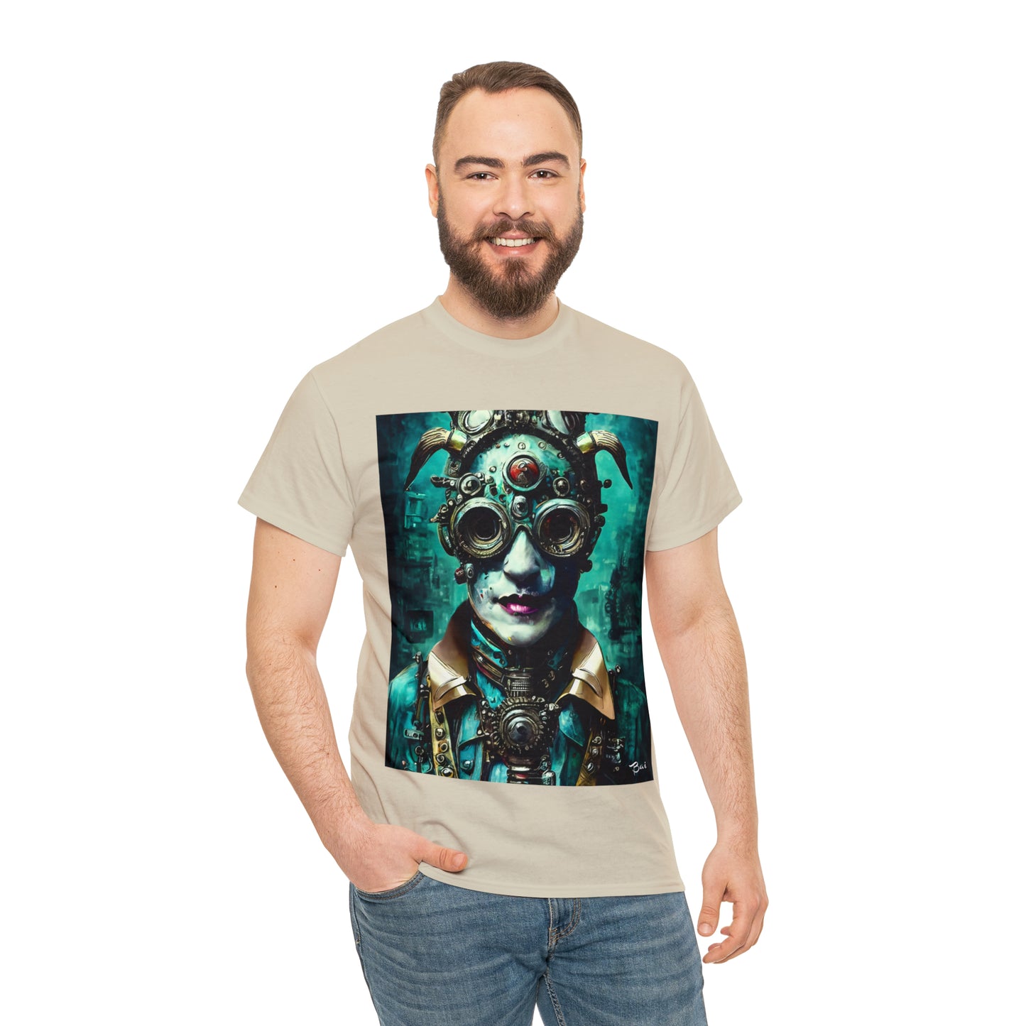 CYBER-STEAMPUNK LORD - Airt on a Shirt  - Unisex Heavy Cotton Tee - AUS