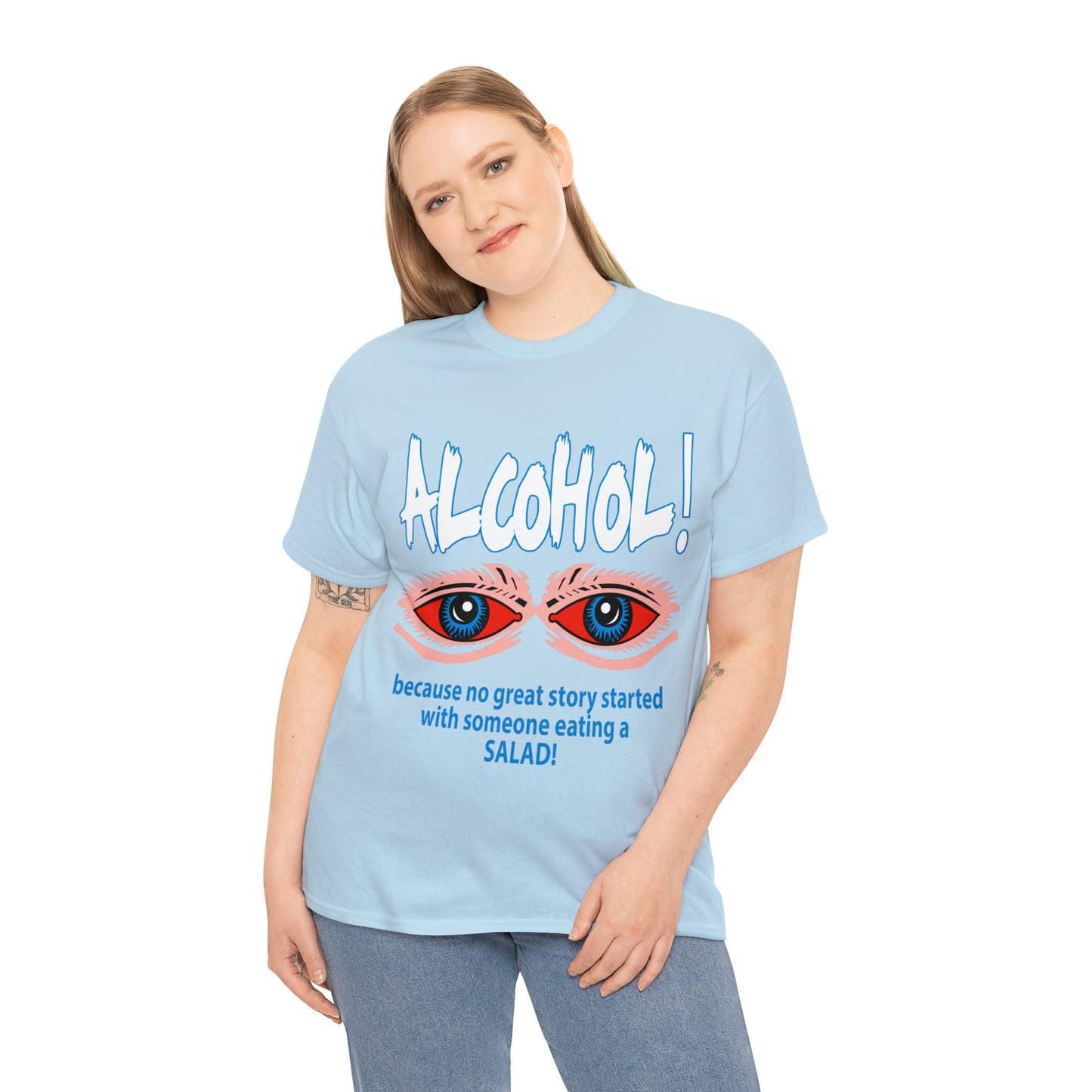 "ALC****" vs Salad  - Funny Shirt - Unisex Heavy Cotton Tee - USA