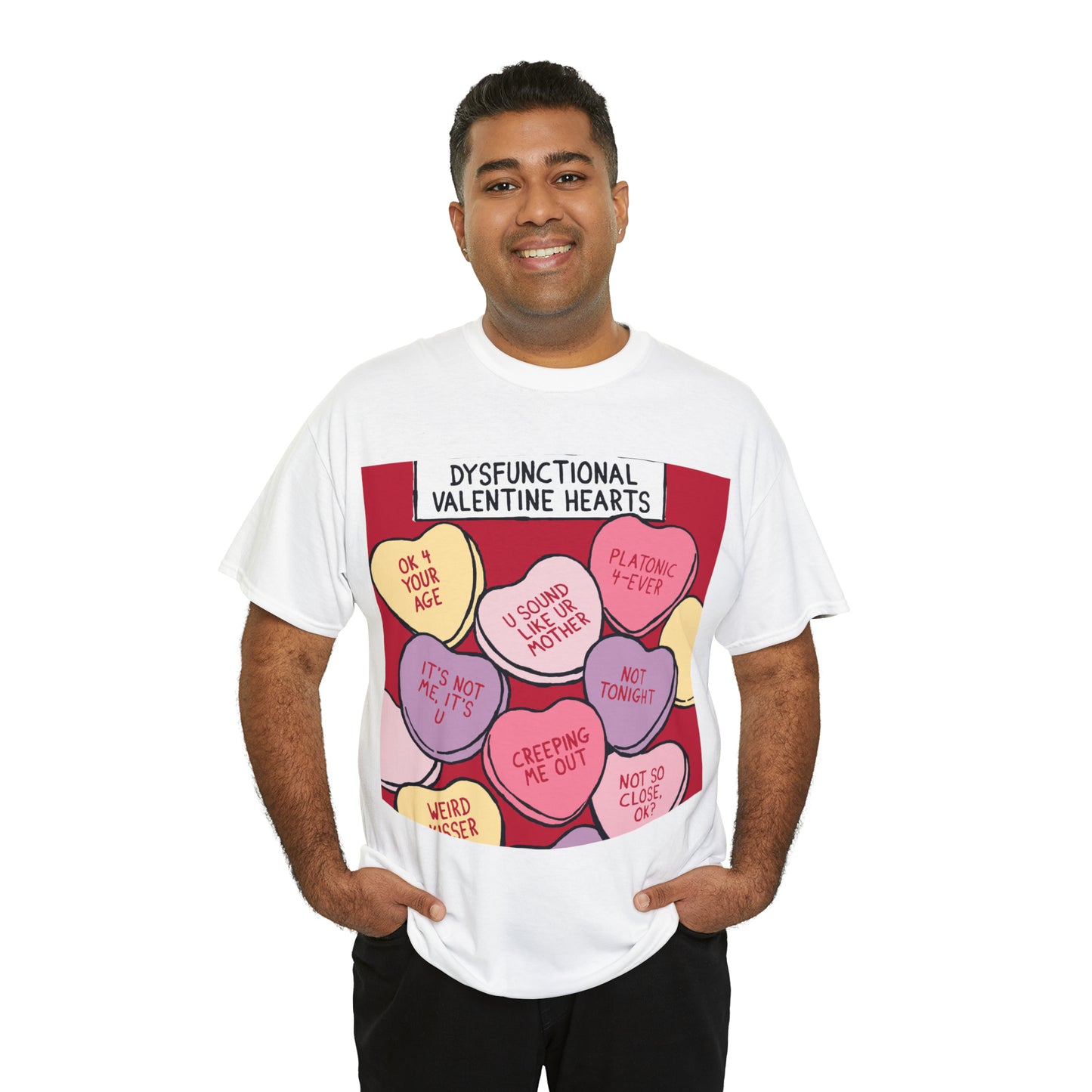 Dysfunctional Valentine's Hearts - Unisex Heavy Cotton Tee