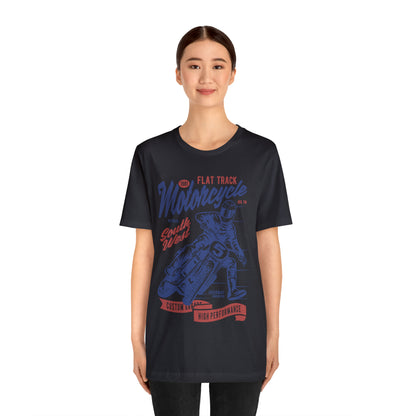FLAT TRACK MOTORCYCLE - Unisex Jersey Short Sleeve Tee