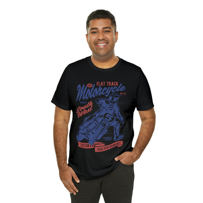 FLAT TRACK MOTORCYCLE - Unisex Jersey Short Sleeve Tee
