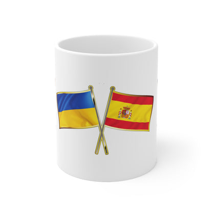 Ukrainian-Spanish NATO Supporter Mug