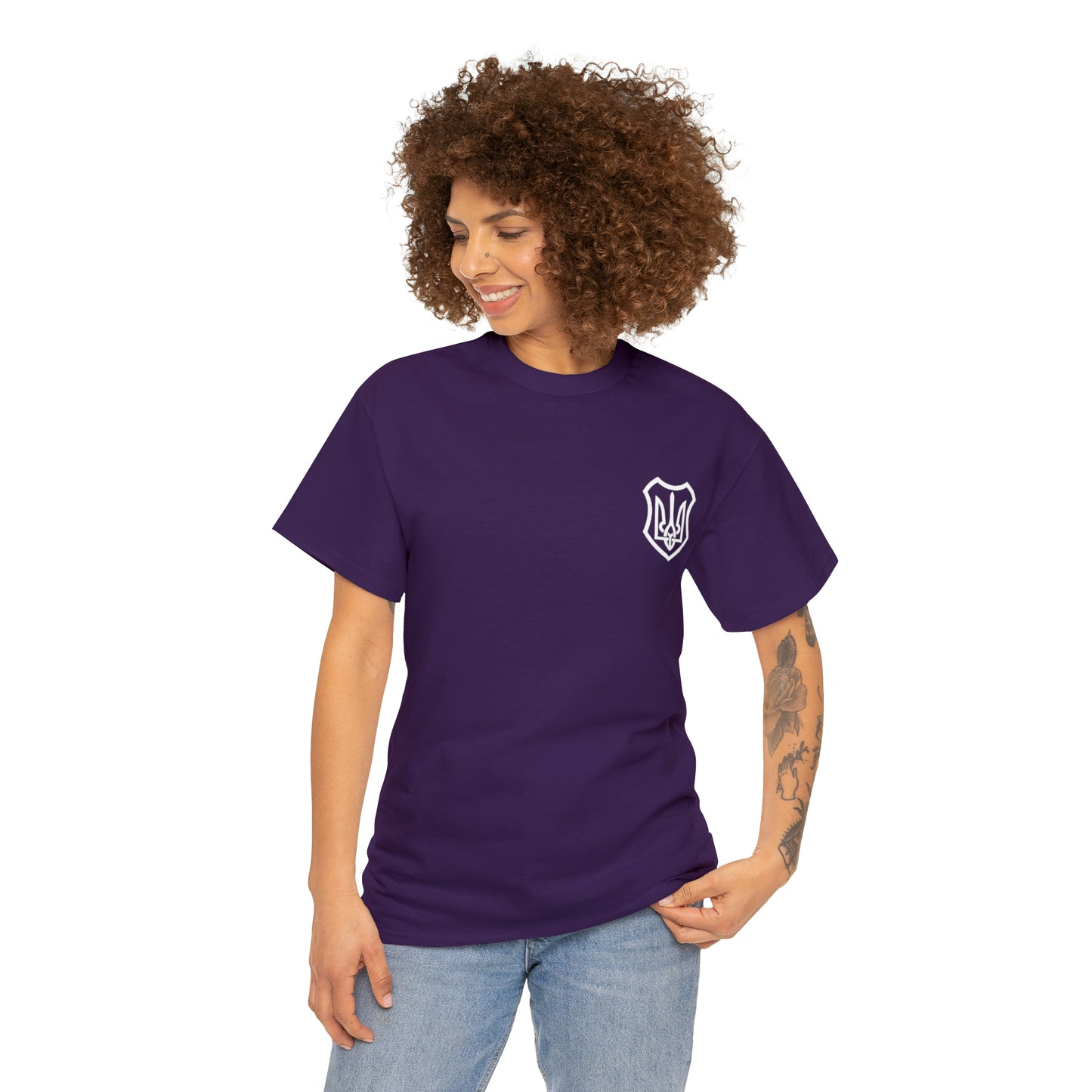 ICONIC UKRAINIAN TRIDENT T-SHIRT version 2 - Unisex Heavy Cotton Tee - AUS