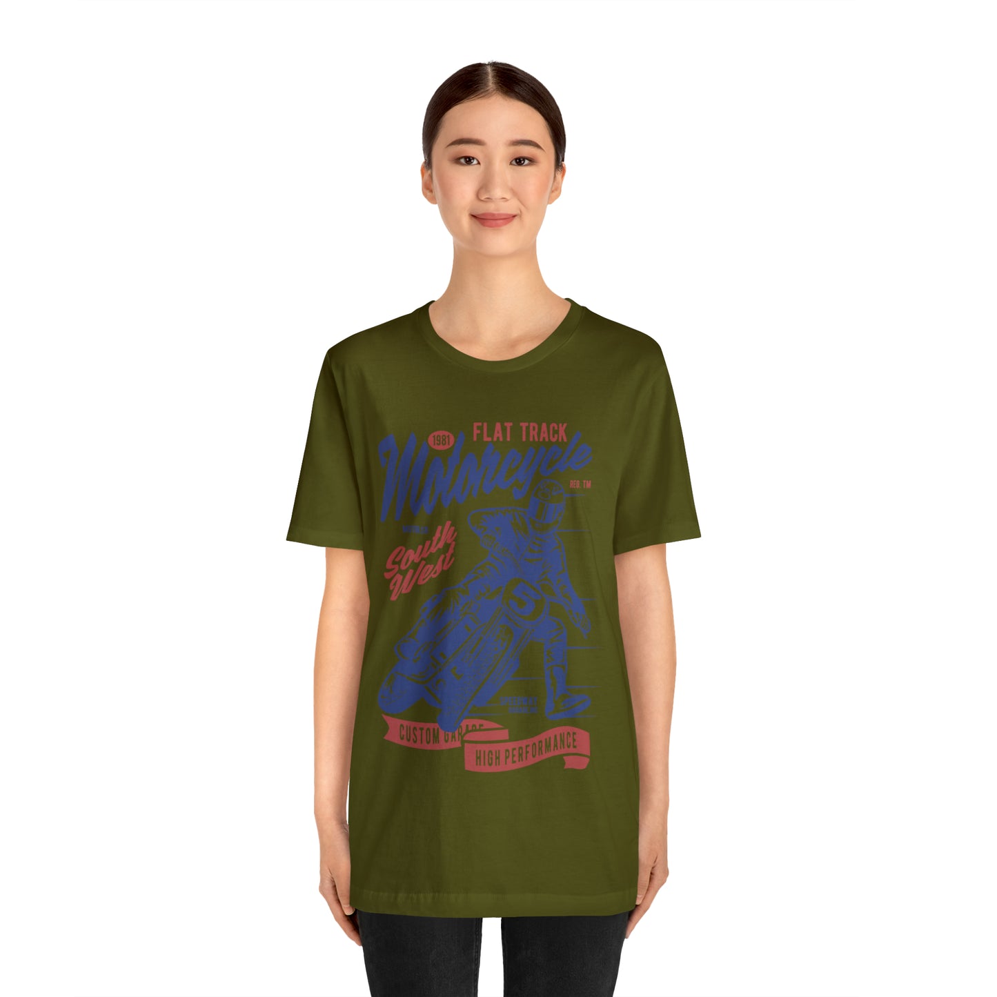 FLAT TRACK MOTORCYCLE - Unisex Jersey Short Sleeve Tee