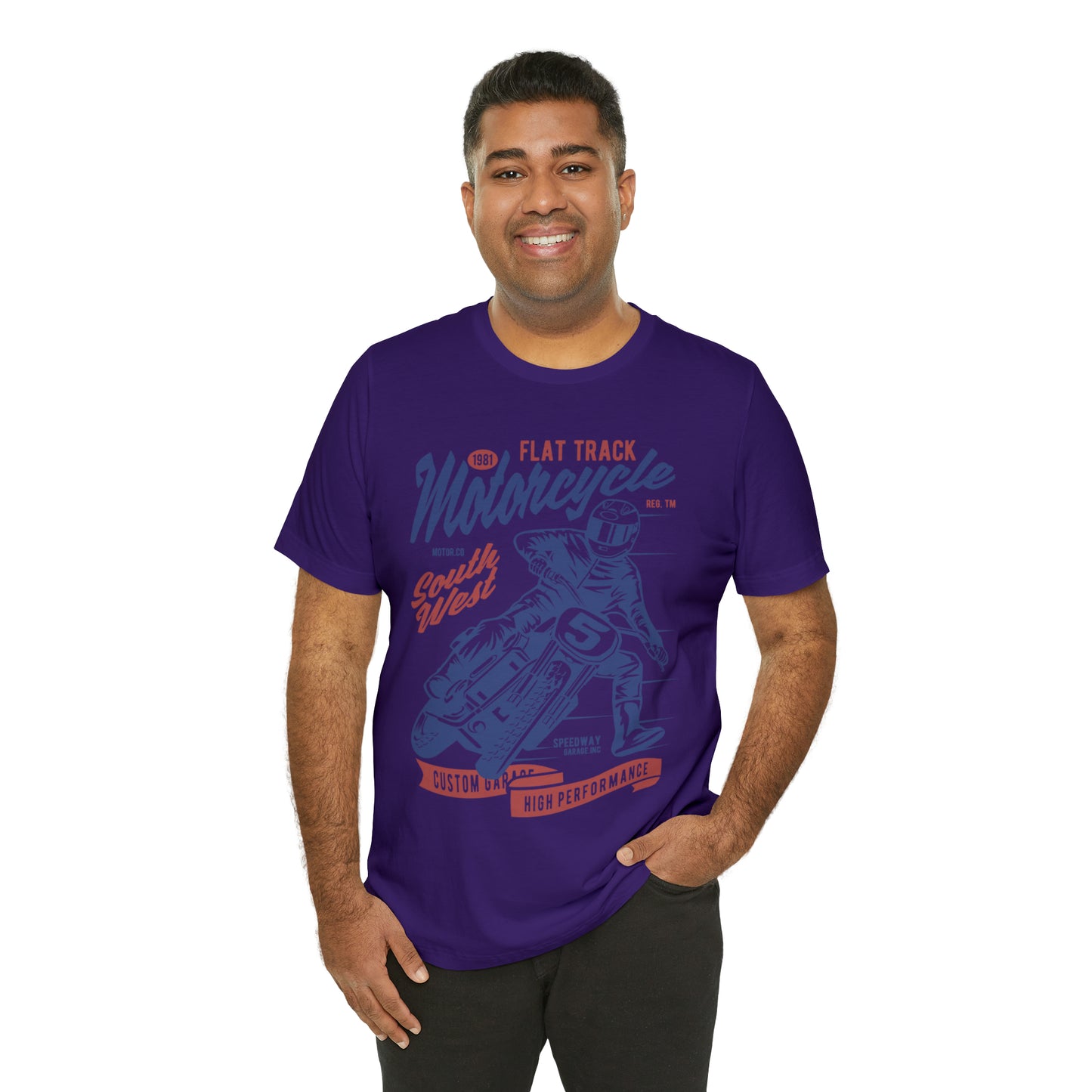 FLAT TRACK MOTORCYCLE - Unisex Jersey Short Sleeve Tee