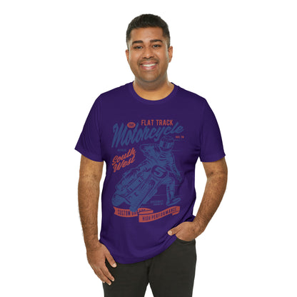 FLAT TRACK MOTORCYCLE - Unisex Jersey Short Sleeve Tee