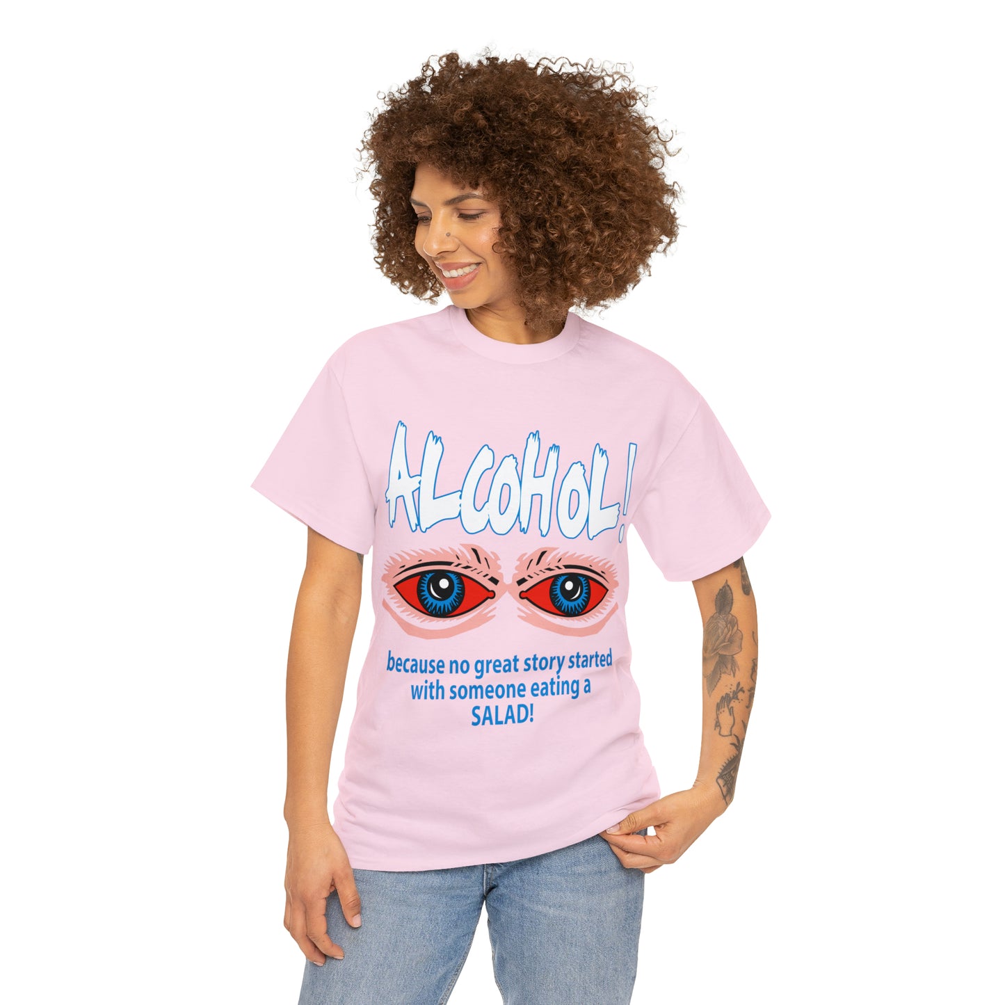 "ALC****" vs Salad  - Funny Shirt - Unisex Heavy Cotton Tee - USA