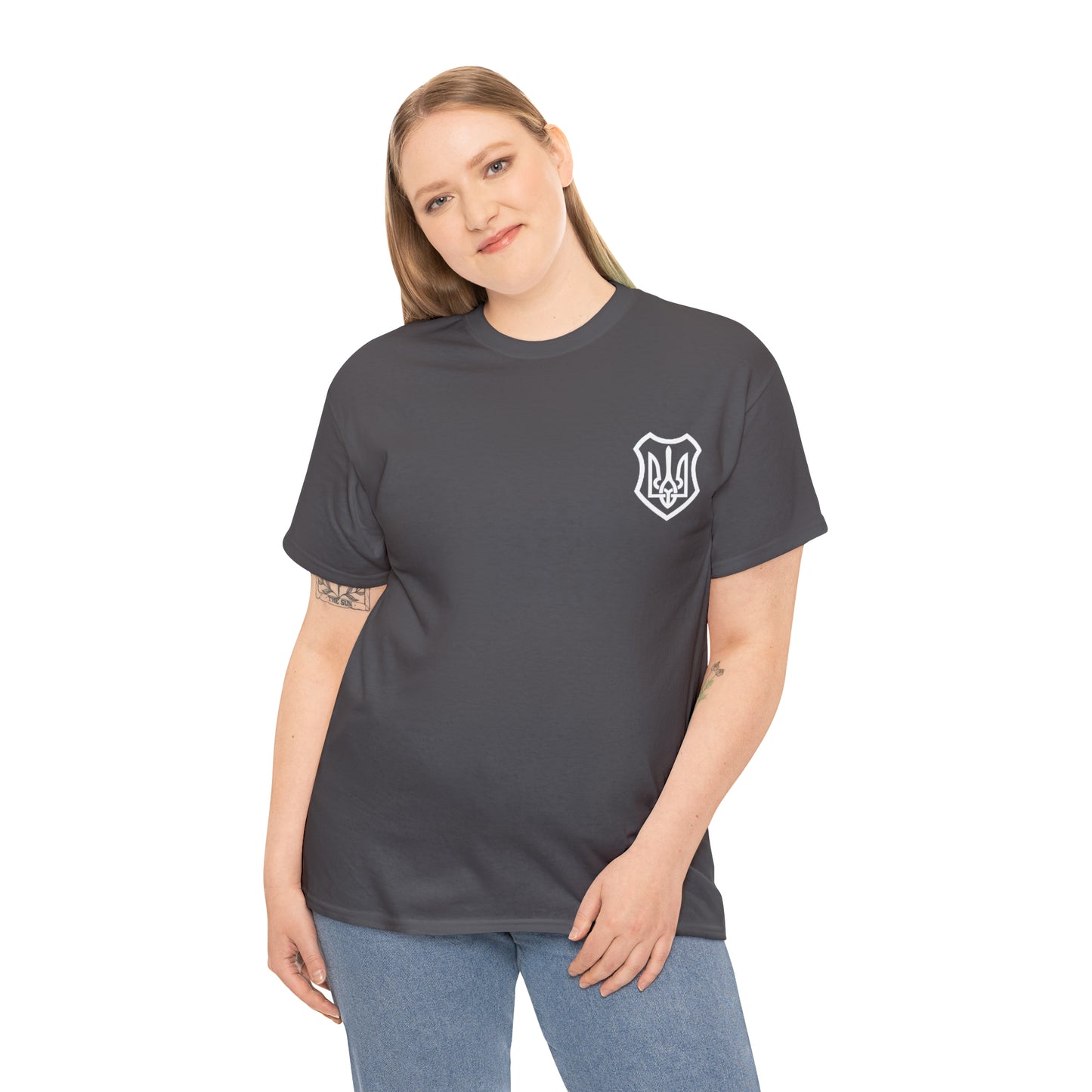 ICONIC UKRAINIAN TRIDENT T-SHIRT version 2 - Unisex Heavy Cotton Tee - AUS