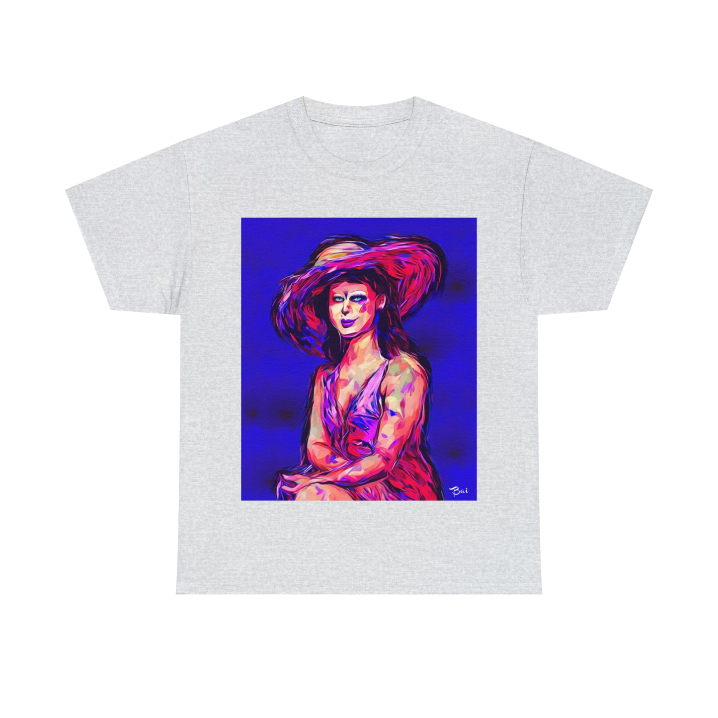 LADY IN SUN HAT - Airt on a Shirt  - Unisex Heavy Cotton Tee - AUS