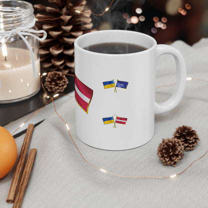 Ukrainian-Latvian NATO Supporter Mug