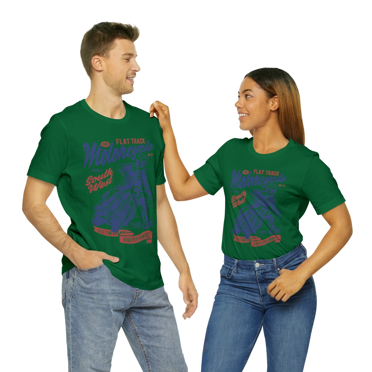 FLAT TRACK MOTORCYCLE - Unisex Jersey Short Sleeve Tee