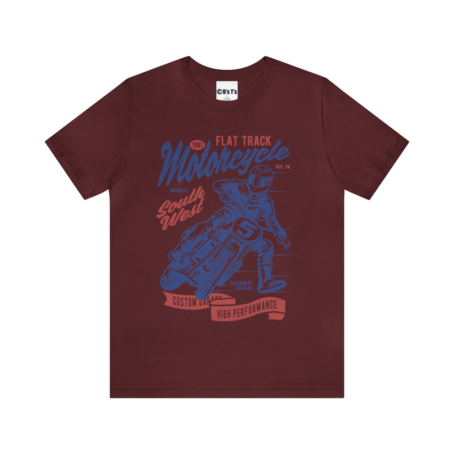 FLAT TRACK MOTORCYCLE - Unisex Jersey Short Sleeve Tee
