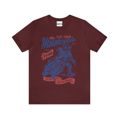 FLAT TRACK MOTORCYCLE - Unisex Jersey Short Sleeve Tee