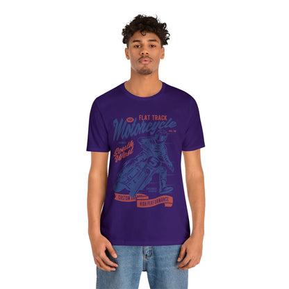 FLAT TRACK MOTORCYCLE - Unisex Jersey Short Sleeve Tee
