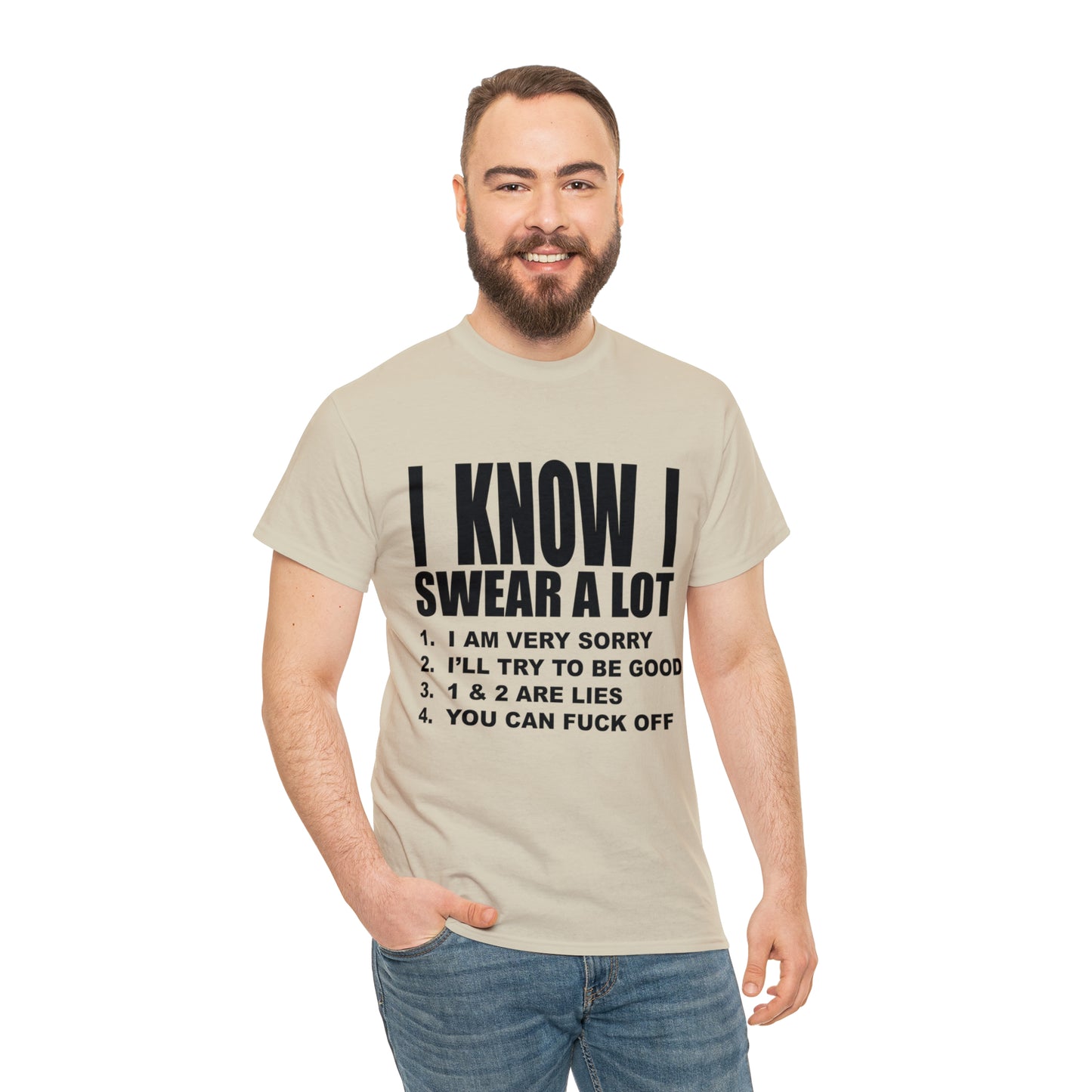 I KNOW I SWEAR A LOT (r*** version) - Unisex Heavy Cotton Tee - AUS