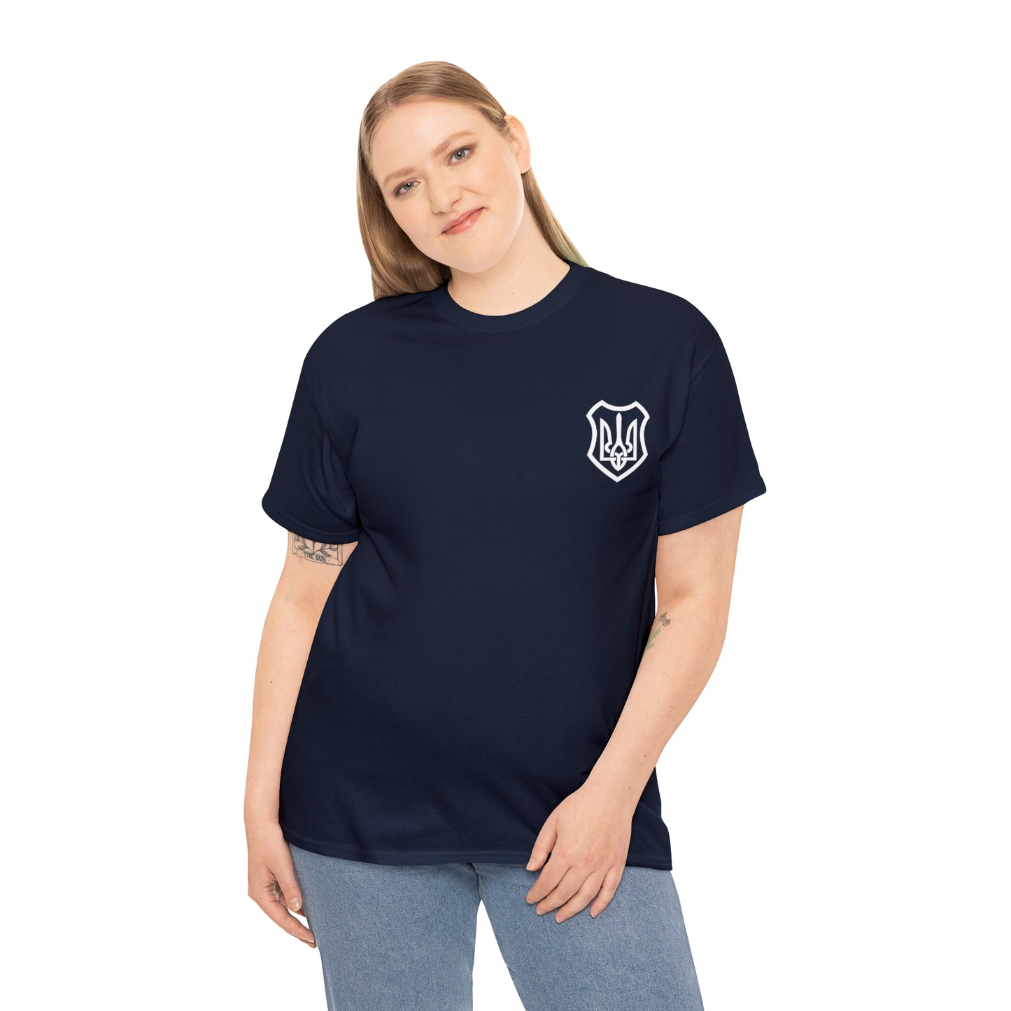 ICONIC UKRAINIAN TRIDENT T-SHIRT version 2 - Unisex Heavy Cotton Tee - AUS