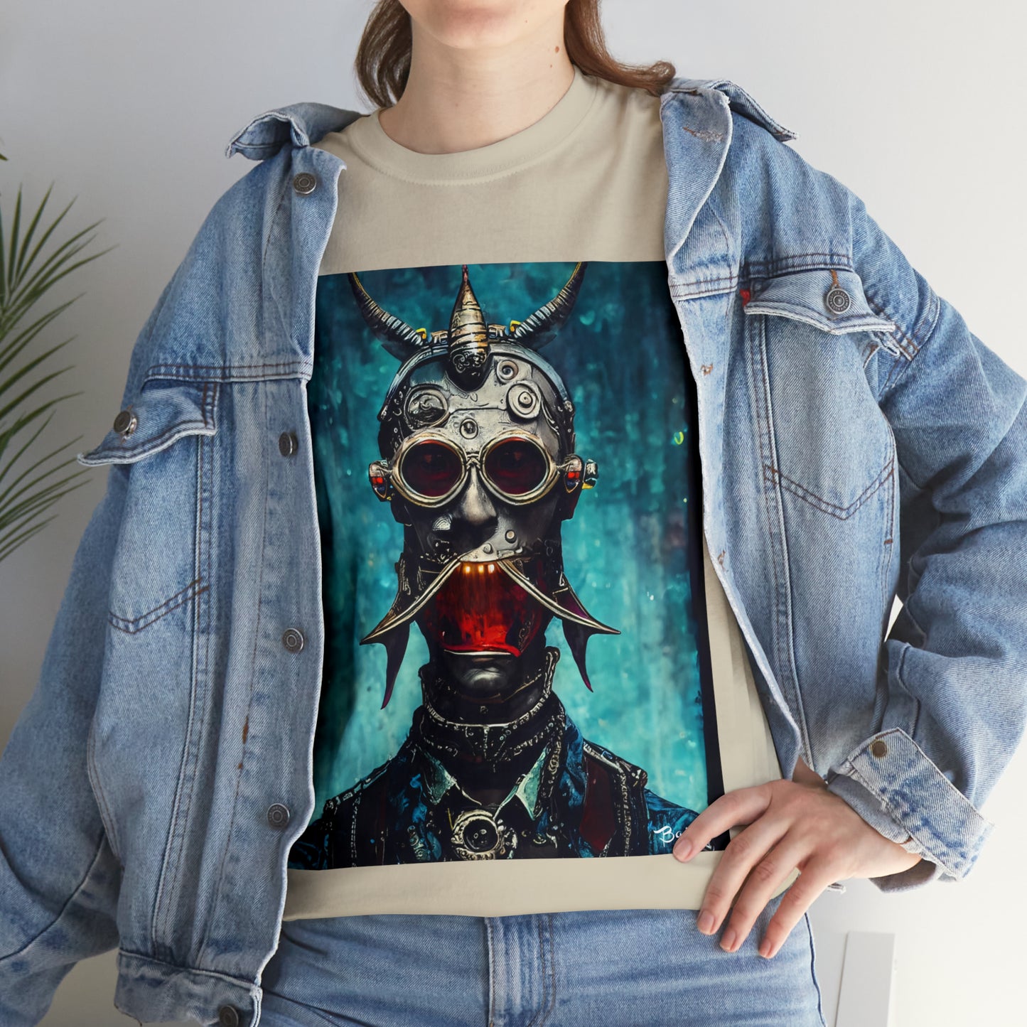 CYBER-STEAMPUNK BOUNTY-HUNTER - Airt on a Shirt  - Unisex Heavy Cotton Tee - AUS