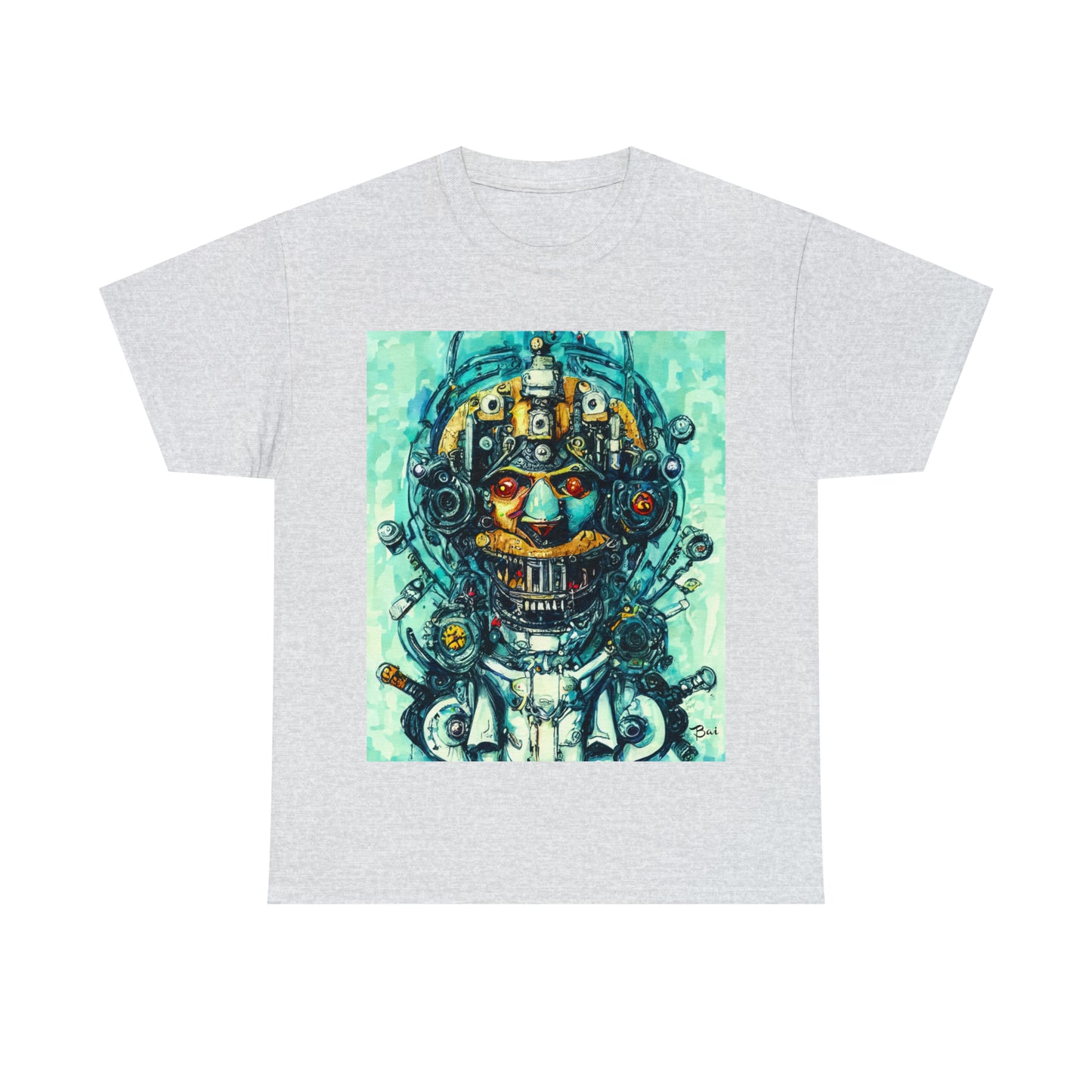 CYBERPUNK STEAMPUNK AUTON - Airt on a Shirt  - Unisex Heavy Cotton Tee - AUS