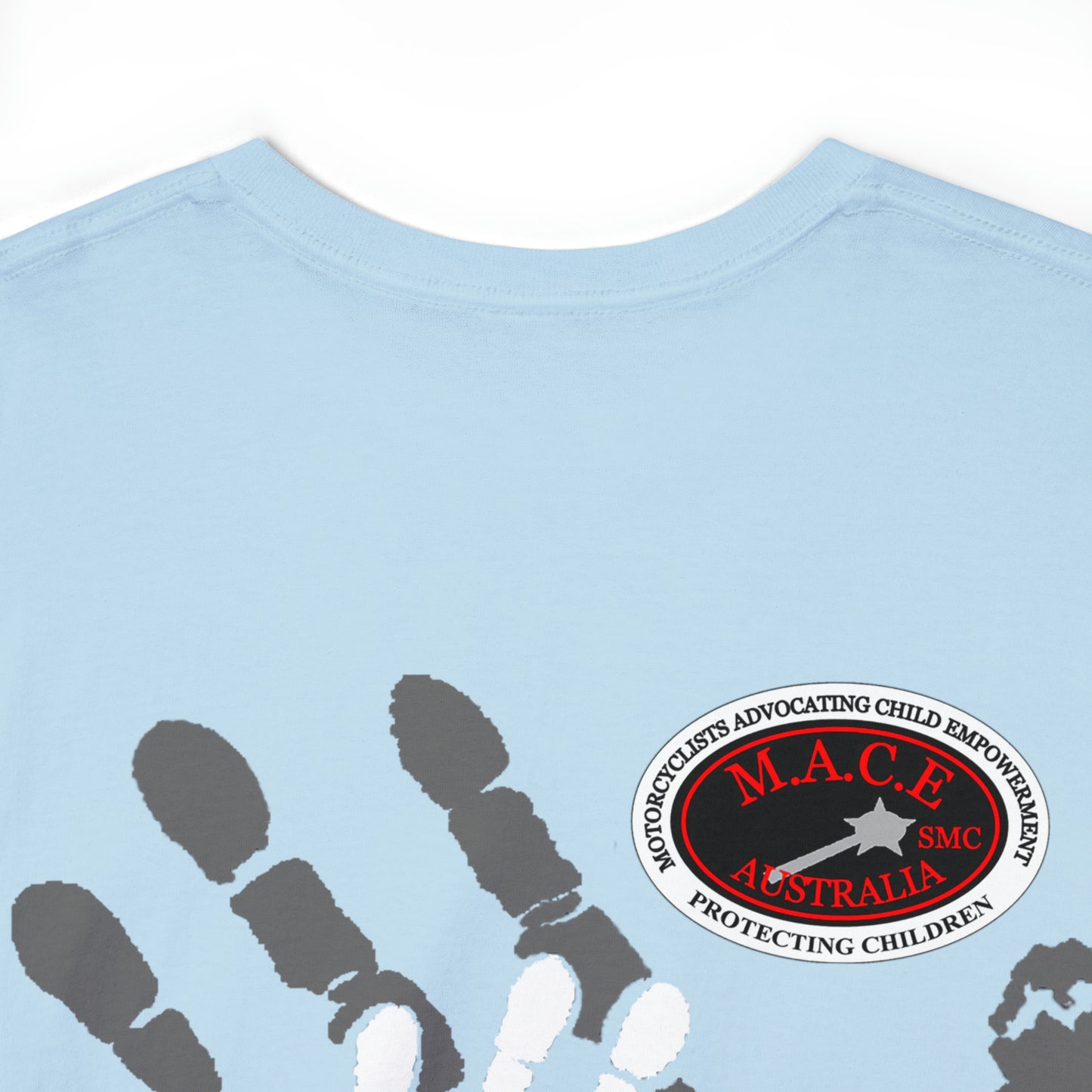M.A.C.E. Emblem & Back Hands - Unisex Heavy Cotton Tee