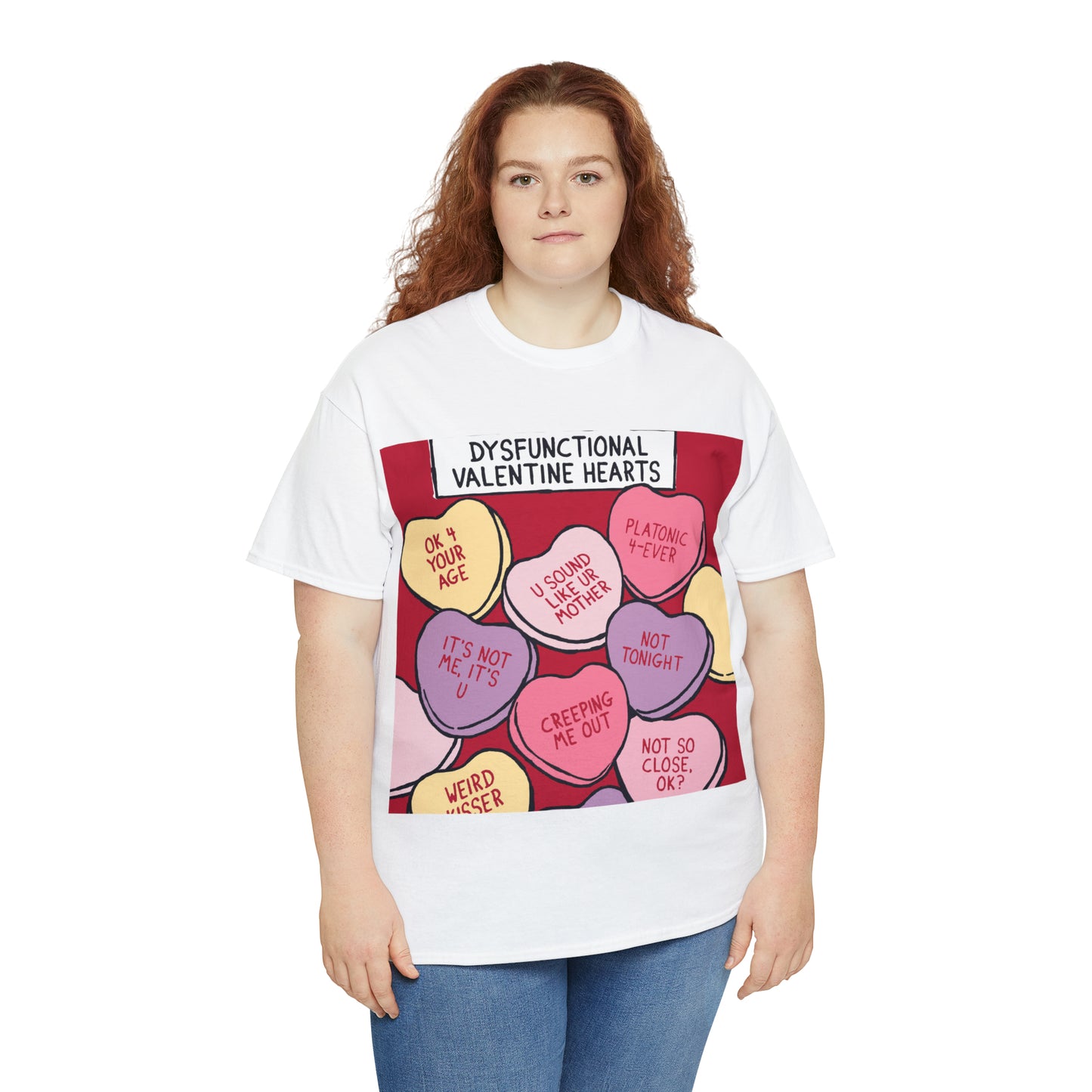 Dysfunctional Valentine's Hearts - Unisex Heavy Cotton Tee