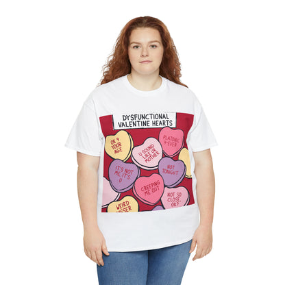 Dysfunctional Valentine's Hearts - Unisex Heavy Cotton Tee