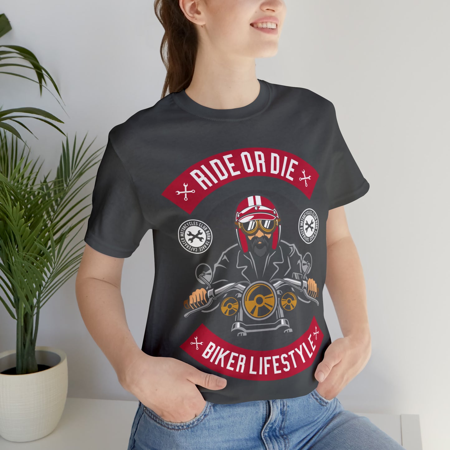 BIKER LIFESTYLE - Ride or Die - Unisex Jersey Short Sleeve Tee