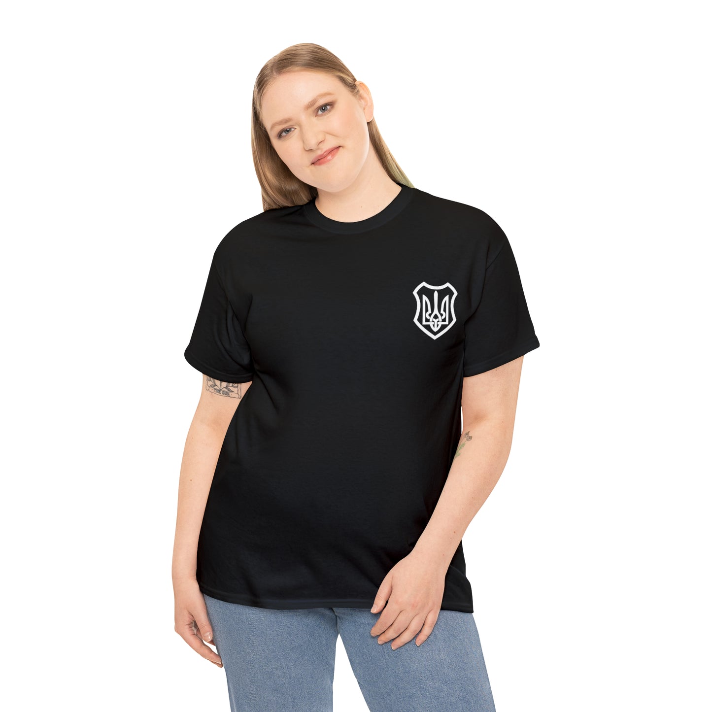 ICONIC UKRAINIAN TRIDENT T-SHIRT version 2 - Unisex Heavy Cotton Tee - AUS