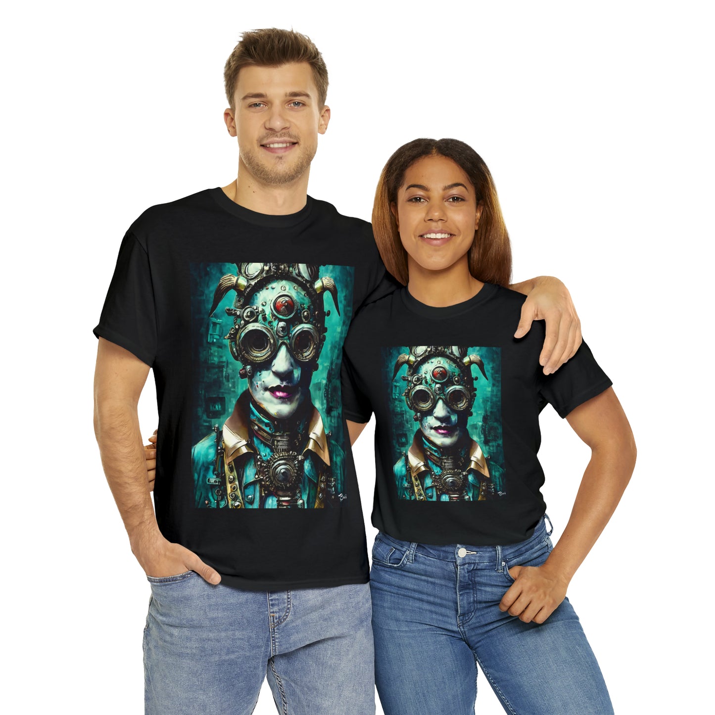 CYBER-STEAMPUNK LORD - Airt on a Shirt  - Unisex Heavy Cotton Tee - AUS