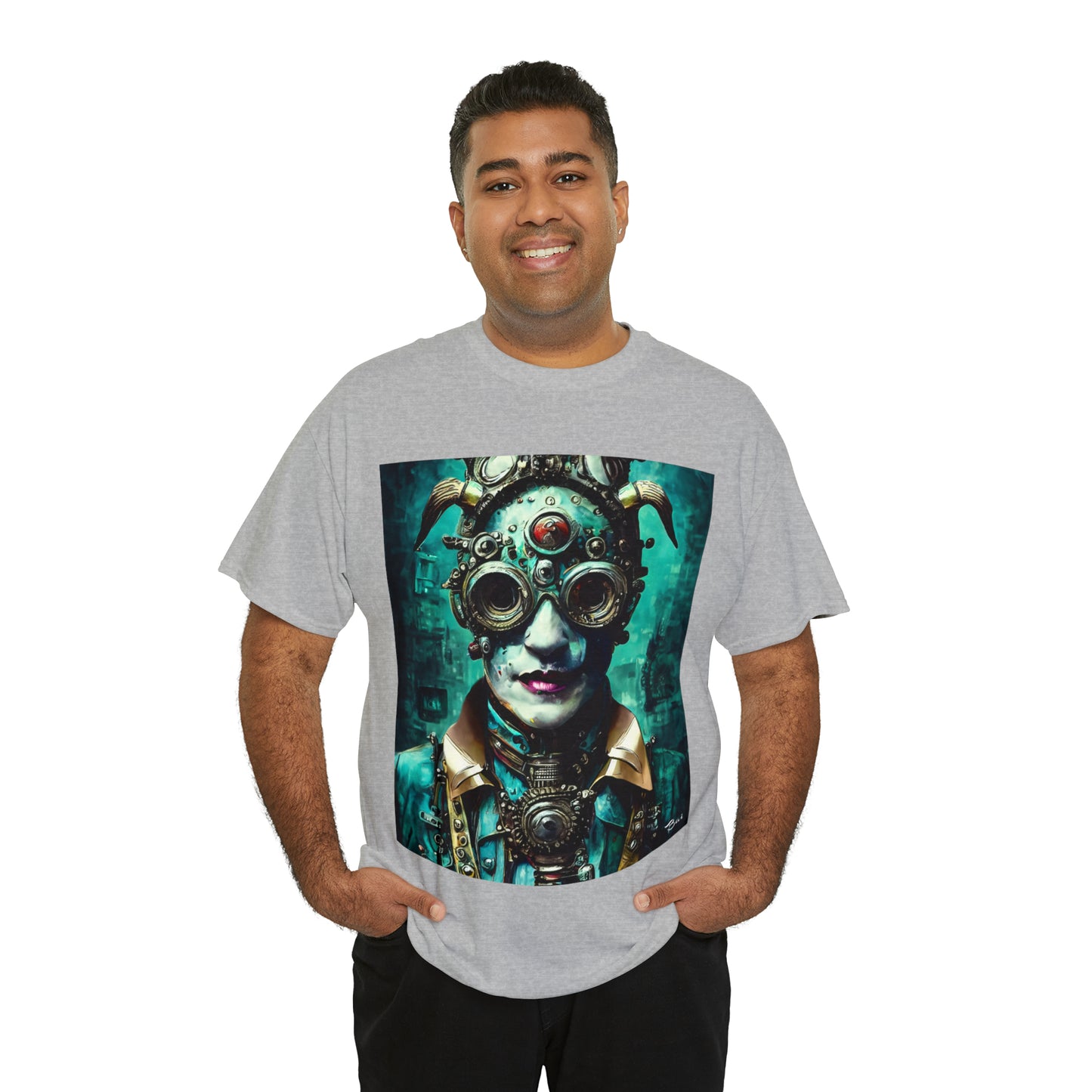 CYBER-STEAMPUNK LORD - Airt on a Shirt  - Unisex Heavy Cotton Tee - AUS