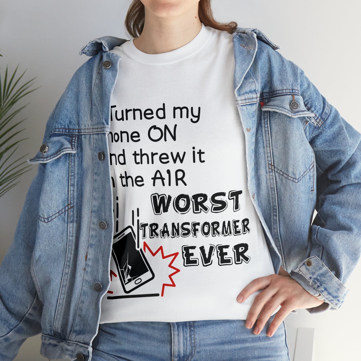 I TURNED MY PHONE ON - Unisex Heavy Cotton Tee - AUS