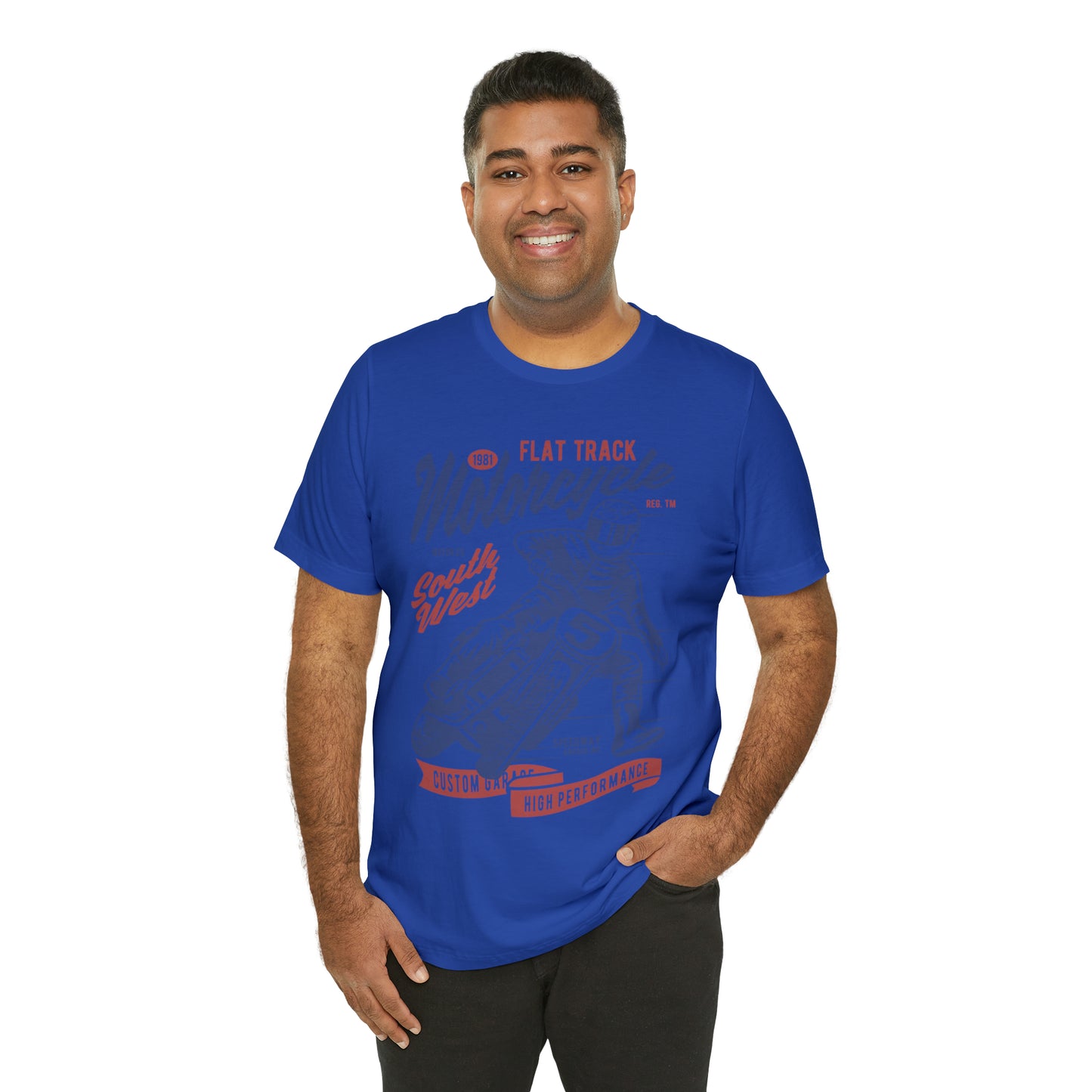 FLAT TRACK MOTORCYCLE - Unisex Jersey Short Sleeve Tee
