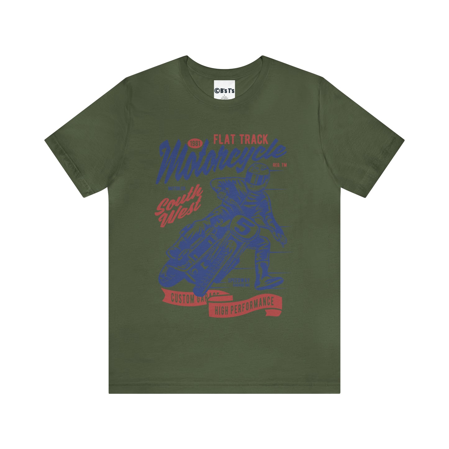 FLAT TRACK MOTORCYCLE - Unisex Jersey Short Sleeve Tee