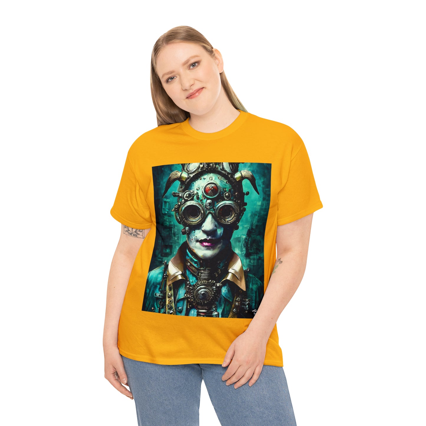 CYBER-STEAMPUNK LORD - Airt on a Shirt  - Unisex Heavy Cotton Tee - AUS