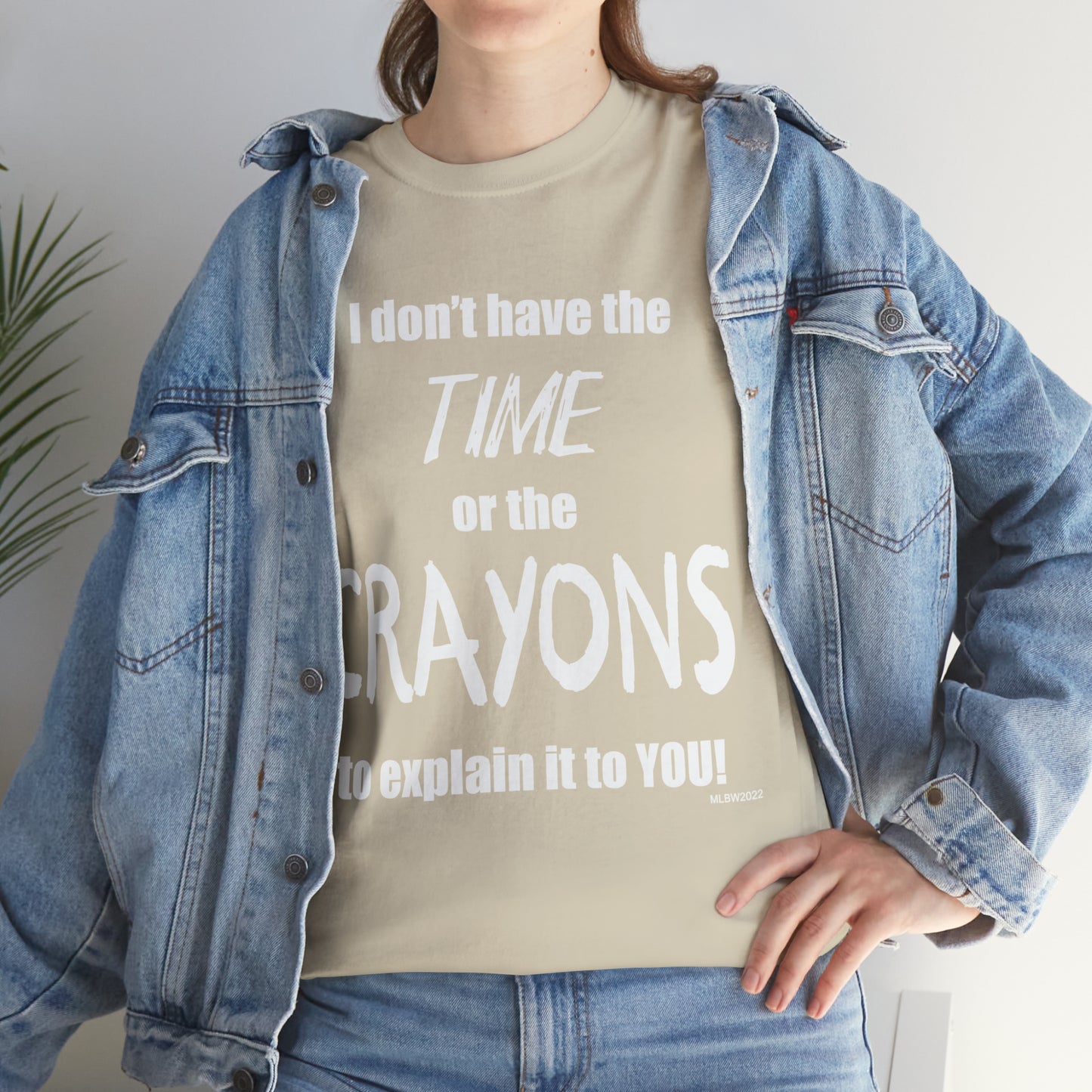 Don't have the TIME or the CRAYONS - Printed in the USA - Unisex Heavy Cotton Tee