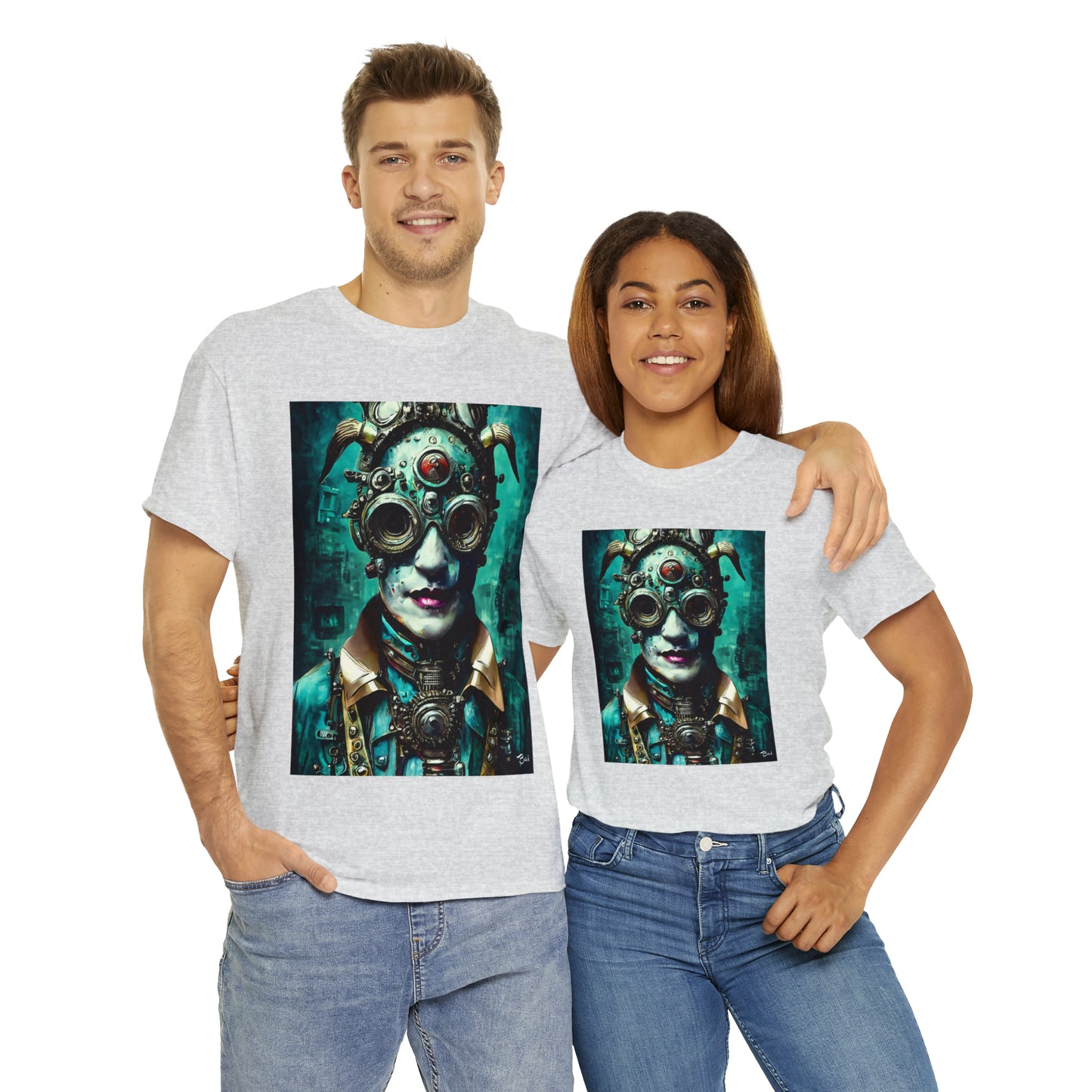 CYBER-STEAMPUNK LORD - Airt on a Shirt  - Unisex Heavy Cotton Tee - AUS