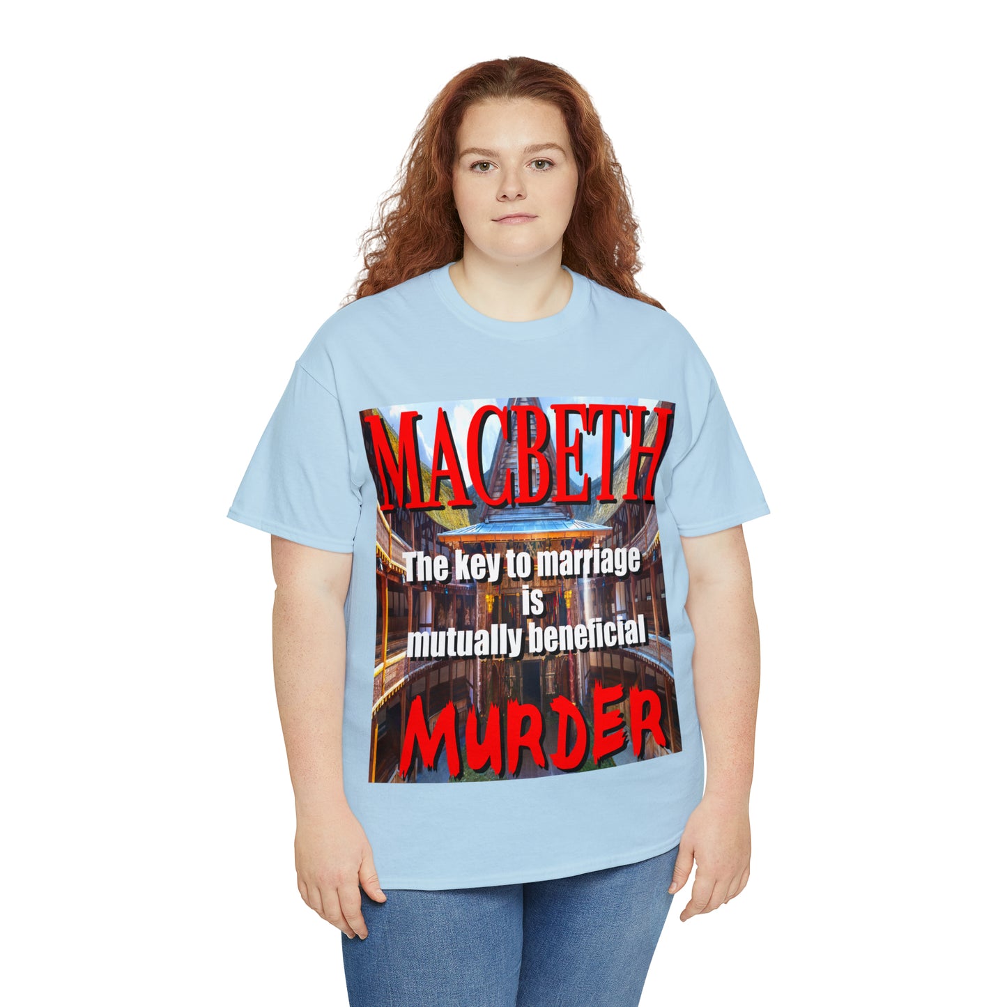 MACBETH the key to marriage is...- Unisex Heavy Cotton Tee