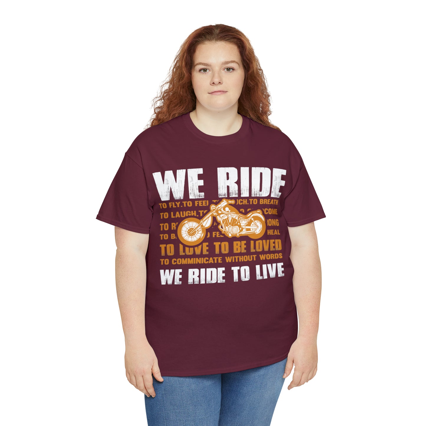 WE RIDE TO LIVE - Unisex Heavy Cotton Tee - USA