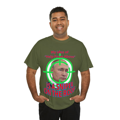 Help from Above SNIPER ON THE ROOF - Funny Unisex Heavy Cotton Tee - AUS